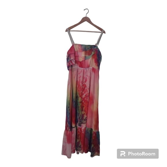 Lane Bryant Tie-Dye Strapless Maxi Dress Size 18/20 - Picture 1 of 10